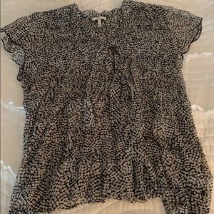 Joie Short sleeved silk blouse